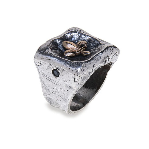 LIS Men's Ring in 925 silver and bronze