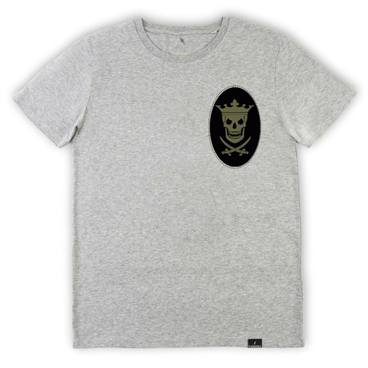 Camiseta Skull Escudo Gris
