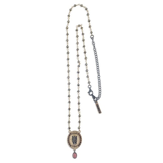 Collar Unisex Calavera Lifou en rosario