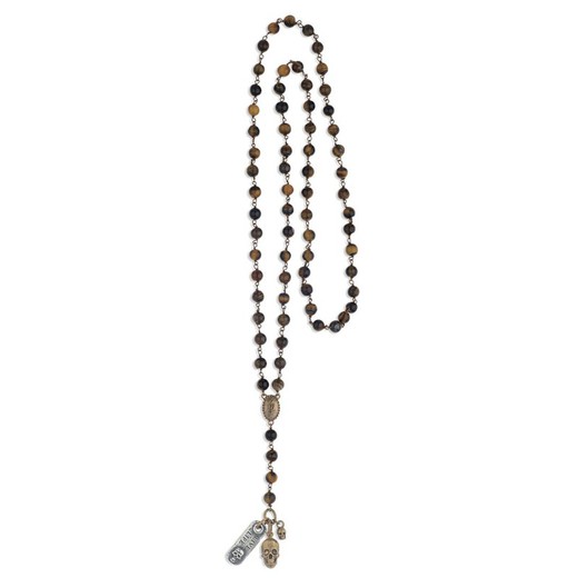 Collar Unisex Calavera Pulu en rosario