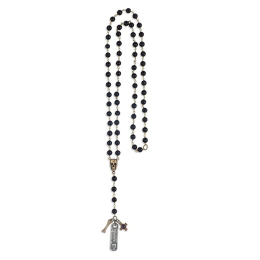 Collar Unisex Calavera Bermo en rosario