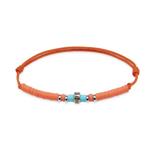 Orange Nylon Adjustable Bracelet