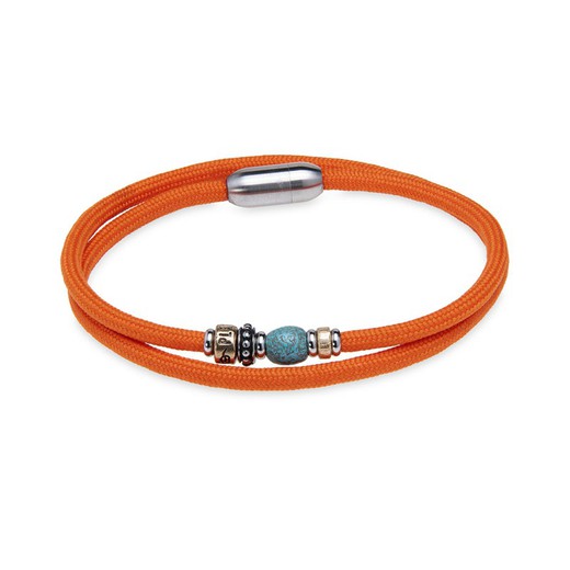 Orange Nylon Double Bracelet
